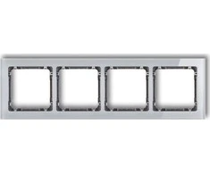 Karlik Elektrotechnik 15-11-DRS-4 DECO Keturvietis rėmas - stiklo efektas (rėmas: rutulinis dugnas: grafitas) rutulys 15-11-DRS-4