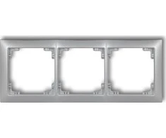 Karlik Elektrotechnik 7DRSO-3 DECO Universalus trigubas rėmas iš DECO Soft sidabrinė metalic 7DRSO-3