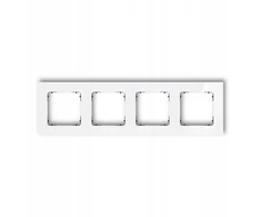 Karlik Elektrotechnik 0-12-IRSK-4 ICON Universalus keturkampis rėmas - stiklo efektas (rėmas: baltas dugnas: juodas) 0-12-IRSK-4
