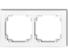 Karlik Elektrotechnik 25DRSO-2 DECO Universalus dvigubas rėmas iš DECO Soft medžiagos, matinė balta 25DRSO-2