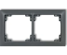 Karlik Elektrotechnik 28DRSO-2 DECO Universalus dvigubas rėmas pagamintas iš DECO Soft grafito matinio 28DRSO-2