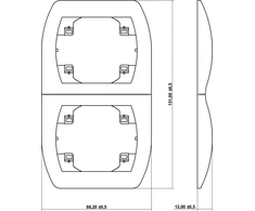 Karlik Elektrotechnik RV-2 TREND Vertikalus dvigubas rėmas balta RV-2