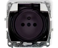 Karlik Elektrotechnik GPB-1zdp TREND Aptaškams atsparus lizdas su/su dūmų sklende balta GPB-1zdp