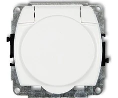 Karlik Elektrotechnik GPB-1zp TREND Lizdas bryzgoszczelne su/u (klapka balta) balta GPB-1zp