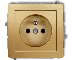 Karlik DECO Vienvietis lizdas be 2P+Z aukso 29DGP-1z