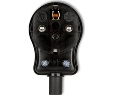 Karlik Elektrotechnik WK-1usc KIŠTUKAI UNI-SCHUKO kampinis kištukas, prisukamas juoda WK-1usc