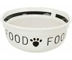 TRIXIE „Food" dubenėlis, keramika, 0.25 l/13 cm, baltas/juodas