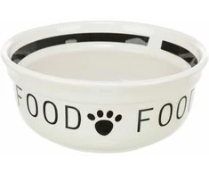 TRIXIE „Food" dubenėlis, keramika, 0.6 l/15 cm, baltas/juodas
