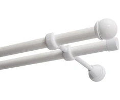 Decastyl Dviguba karnisas FI 19 mm baltas 200 cm su Max Kowalski rutuliu