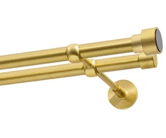 Karpol Dvigubas karnizas FI 19 MM žalvarinis satininis 480 CM Slick Kowalski