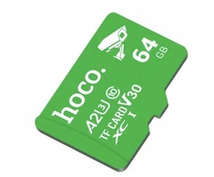 Atminties kortelė Micro SD 64GB class 10 UH-1 U3 V30 A2 Hoco žalias