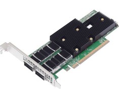 Karta jungiama į tinklą Broadcom Broadcom P2200G - Netzwerkadapter - PCIe 5.0 x16 Low-Profile - 400 Gigabit QSFP112 x 2