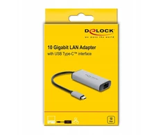 Karta jungiama į tinklą Delock USB Type-C™ Adapteris sieciowy 10 Gigabit LAN 1 x RJ45 (81590)