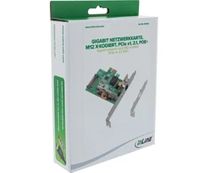 Karta jungiama į tinklą Delock InLine® Gigabit karta jungiama į tinklą M12 x-kodiert PCIe x1 2.1 PoE+