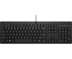 Klaviatūra HP 125 USB WD KBD (Bulk 12), viso dydžio (100 %), laidinis, USB, membraninis, QWERTY, juodas