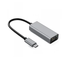 Karta jungiama į tinklą iBOX Adapteris aluminiowy RJ45 do USB Typ-C 10/100/1000 Mb/s