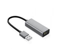 Karta jungiama į tinklą iBOX Adapteris aluminiowy RJ45 do USB Typ-A 10/100/1000 Mb/s