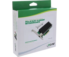 Karta jungiama į tinklą InLine ® 10-Gigabit karta jungiama į tinklą, 1x RJ45 10Gb/s, PCIe x8, w tym. płyta slotowa LP