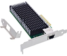 Karta jungiama į tinklą InLine ® 10-Gigabit karta jungiama į tinklą, 1x RJ45 10Gb/s, PCIe x8, w tym. płyta slotowa LP