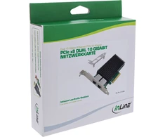 Karta jungiama į tinklą InLine ® Dual 10-Gigabit karta jungiama į tinklą 2x RJ45 10Gb/s PCIe x8