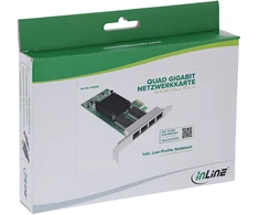 Karta jungiama į tinklą InLine ® Quad Gigabit karta jungiama į tinklą 4x RJ45 1 Gb/s PCIe x1