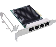 Karta jungiama į tinklą InLine Quad Gigabit karta jungiama į tinklą 4x RJ45 2,5Gb/s PCIe x4 inkl. low profile