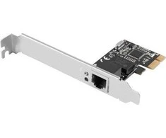 LANBERG tinklo plokštė PCI-E PCE-1GB-201 gigabit Ethernet RTL8111C mikroschemų rinkinys žemo profilio