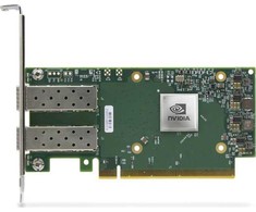 Nvidia ConnectX-6 Dx EN, Vidinis, Laidinis, PCI Express, Šviesolaidis, 100000 Mbit/s, Žalia, Pilka