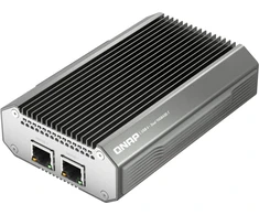 Qnap Systems QNAP QNA-UC10G2T, Vielinis, USB C tipo, Ethernet, 10000 Mbit/s, Juoda, Sidabras