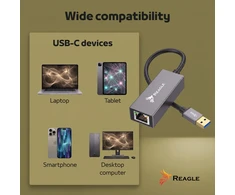 Karta jungiama į tinklą Reagle Reagle Karta Sieciowa USB A 3.1 GIGABIT LAN 1000Mb RJ45