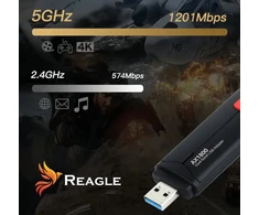 Karta jungiama į tinklą Reagle WiFi 6 AX 1800Mbps 2,4GHz 5GHz