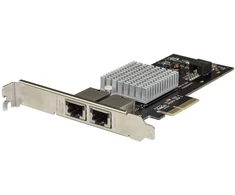 Karta jungiama į tinklą StarTech Dual Port 10G PCIE karta jungiama į tinklą - Intel-X550AT 10GBASE-T &amp; NBASE-T PCI Express karta jungiama į tinklą 10/5/2.5/1GbE Multi Gigabit Ethernet, 5 prędkości NIC karta LAN (ST10GPEXNDPI) - adapter sieciowy - PCIE 3.0 x4 Low-Profile - 10Gb Ethe