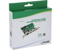 Karta jungiama į tinklą Zenwire InLine® Karta Combo Gigabit sieć und USB 3.2 Gen.1, 1x RJ45, 3x USB-A