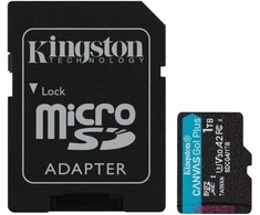 Atminties kortelė Kingston Technology 1TB Micro SDXC Canvas Go Plus Gen4 200MB/s A2 U3 V30 kortelė + adapteris