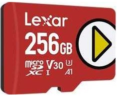 Atminties kortelė Lexar PLAY | 256 GB | Micro SDXC | Flash atminties klasė 10