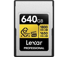 „Lexar Professional Gold CFexpress“ 640 GB atminties kortelė (LCAGOLD640G-RNENG)