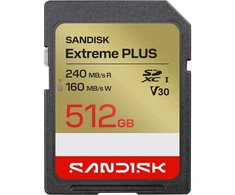Atminties kortelė SANDISK Extreme PLUS SD 512GB UHS-I kortelė