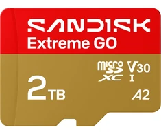 Atminties kortelė Karta SanDisk Extreme Go Micro SDHC UHS-I 2TB A2 / Video Class V30 / UHS-I U1 (SDSQXGN-2T00-GN6MN)