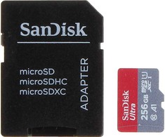 ATMINTIES KORTELĖ SD-MICRO-10/256-SANDISK Micro SD UHS-I, SDXC 256 GB SANDISK
