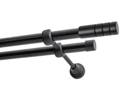 Decastyl Dvigubas karnizas FI 19 mm juodas 400 cm TECHNO KOWALSKI