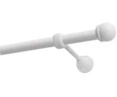 Decastyl VIENKARTINIS UŽUOLAIDŲ KARNIZAS FI 19 MM Baltas 240 CM SU RUTULIU MAX KOWALSKI
