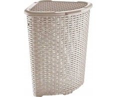 Krepšys skalbiniams Katex narożny Rattan 52l smėlio spalva