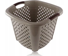Katex Kvadratinė šiukšlių dėžė RATTAN 34 l - balta 44x44x33 cm