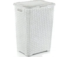 Krepšys skalbiniams Katex Krepšys na bieliznę RATTAN 45l-balta 400x316x550