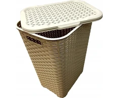 Katex Krepšys na biel.RATTAN 60l-smėlio spalva 435x337x602 mm