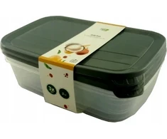 Katex Kpl Stačiakampių indų rinkinys POLY 3 x 2,0 l