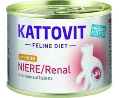Drėgnas Kačių Maistas - KATTOVIT Feline Diet Niere/Renal Vištiena, 185g