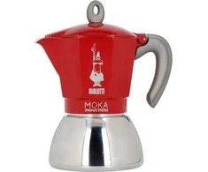 Kavinukas Bialetti Moka Induction 2TZ (100ml), raudonas