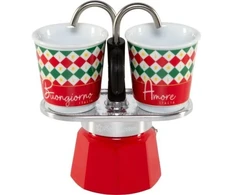 Kavavirė Bialetti Set Mini Express trójkolorowy w kratkę (0007405)