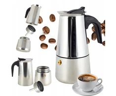 Kavavirė Ofenbach Slėginis kavos aparatas 101100 kawiarka 0.2 L INOX (KAMI-KA-010-30)